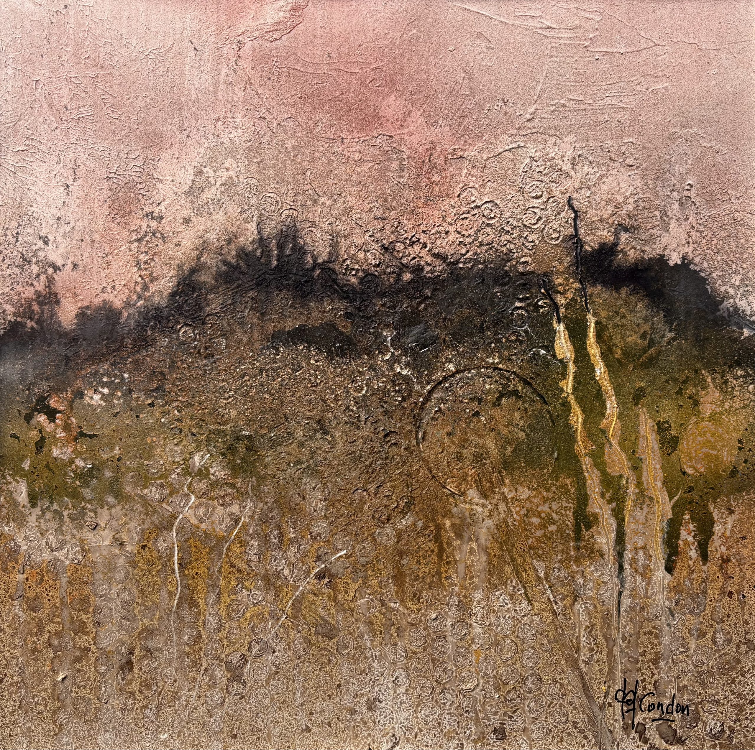 Sur papier 40 x 40 techniques mixtes