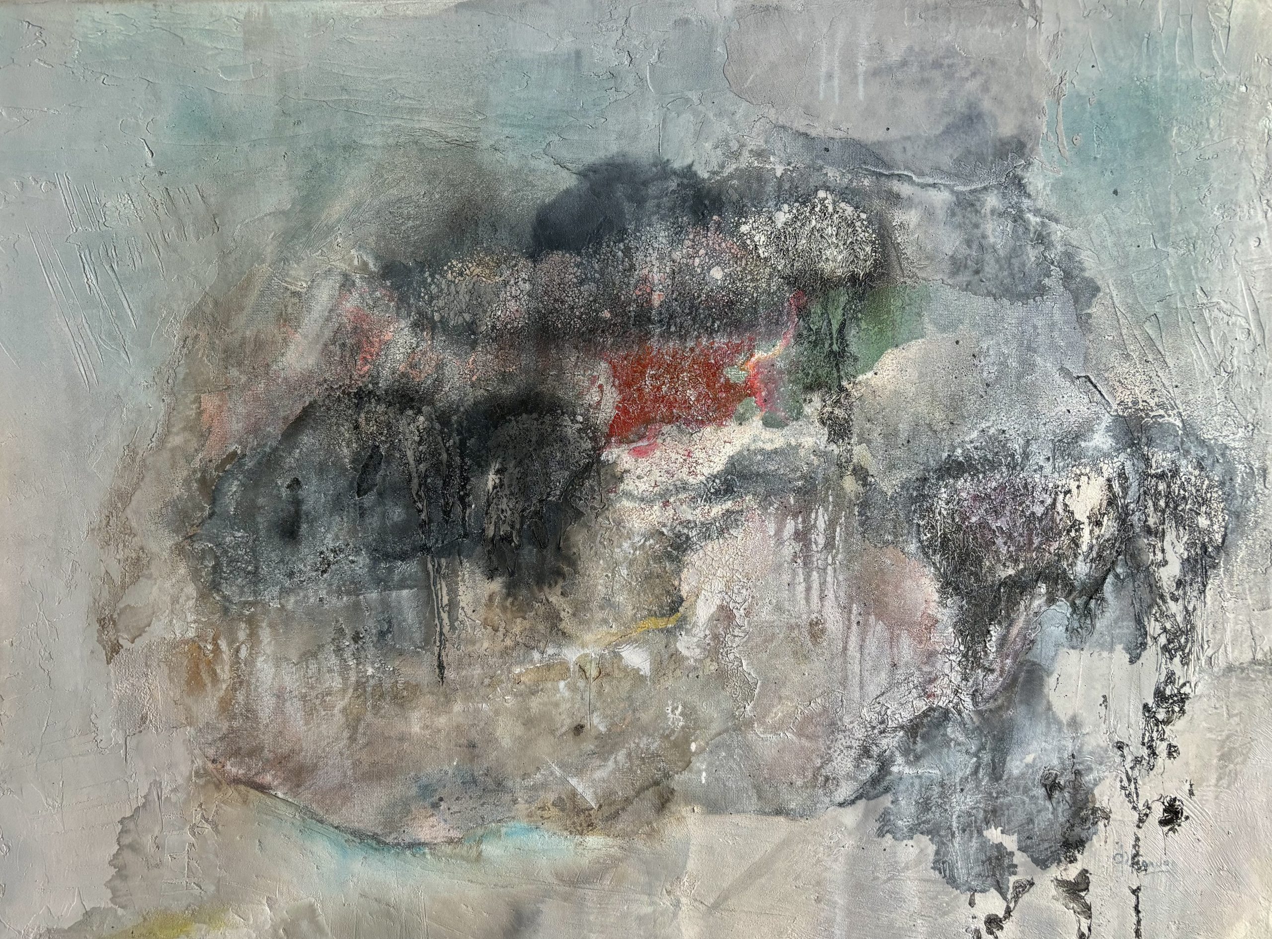 Sur toile. 80 X 60 cm . techniques mixtes